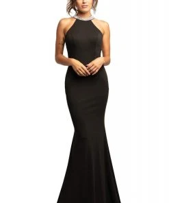 Johnathan Kayne - 2049 Illusion Back High Halter Dress Formal Gowns 9 Johnathan Kayne - 2049 Illusion Back High Halter Dress Formal Gowns