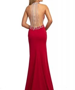 Johnathan Kayne - 2049 Illusion Back High Halter Dress Formal Gowns 7 Johnathan Kayne - 2049 Illusion Back High Halter Dress Formal Gowns