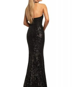 Johnathan Kayne - 2050 Halter Neck Embellished Sheath Dress Formal Gowns
