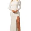 Johnathan Kayne - 2070 Long Sleeves Dress With Slit 2 Johnathan Kayne - 2070 Long Sleeves Dress With Slit