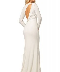 Johnathan Kayne - 2070 Long Sleeves Dress With Slit 8 Johnathan Kayne - 2070 Long Sleeves Dress With Slit