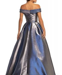 Johnathan Kayne - 2072 Metallic Off-Shoulder Ballgown Formal Gowns 6 Johnathan Kayne - 2072 Metallic Off-Shoulder Ballgown Formal Gowns