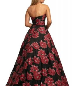 Formal Gowns Johnathan Kayne - 2078 Floral Brocade Strapless Ballgown