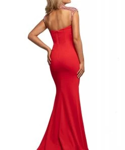 Johnathan Kayne - 2089 Embellished High Neck Trumpet Dress 6 Johnathan Kayne - 2089 Embellished High Neck Trumpet Dress