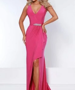Johnathan Kayne - 2432 V-neck Ruffle Skirt Gown Formal Gowns