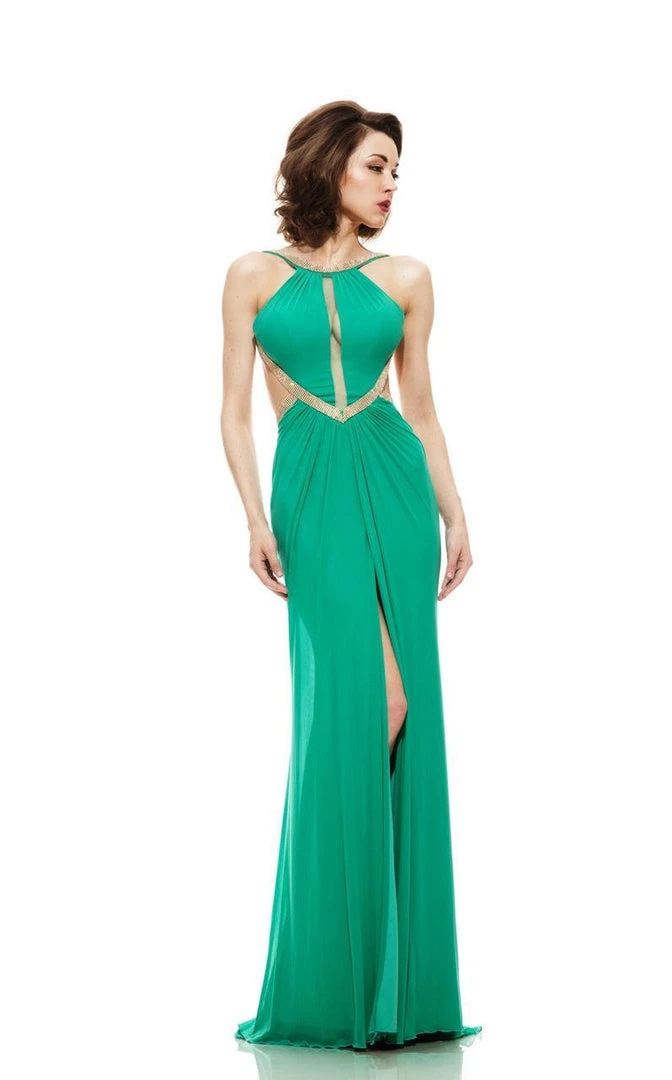 Formal Gowns Johnathan Kayne - 6008 Embellished Halter Sheath Dress 3 Formal Gowns Johnathan Kayne - 6008 Embellished Halter Sheath Dress