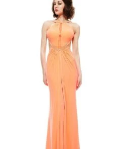 Formal Gowns Johnathan Kayne - 6008 Embellished Halter Sheath Dress 7 Formal Gowns Johnathan Kayne - 6008 Embellished Halter Sheath Dress