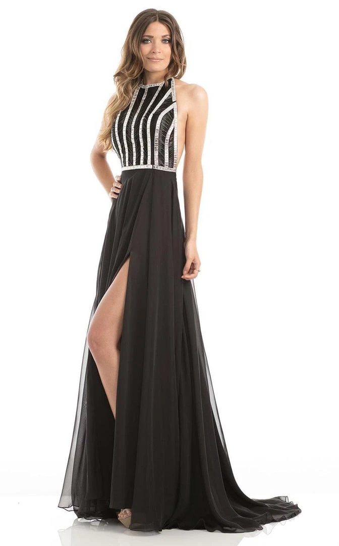 Johnathan Kayne - 7011 Bedazzled Halter A-line Dress 3 Johnathan Kayne - 7011 Bedazzled Halter A-line Dress