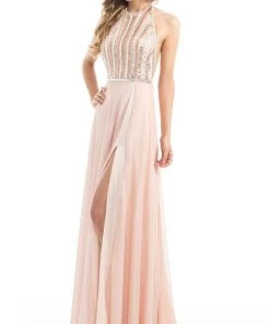 Johnathan Kayne - 7011 Bedazzled Halter A-line Dress 8 Johnathan Kayne - 7011 Bedazzled Halter A-line Dress