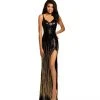 Johnathan Kayne - 7070 Embellished V-neck Sheath Dress Formal Gowns 1 Johnathan Kayne - 7070 Embellished V-neck Sheath Dress Formal Gowns