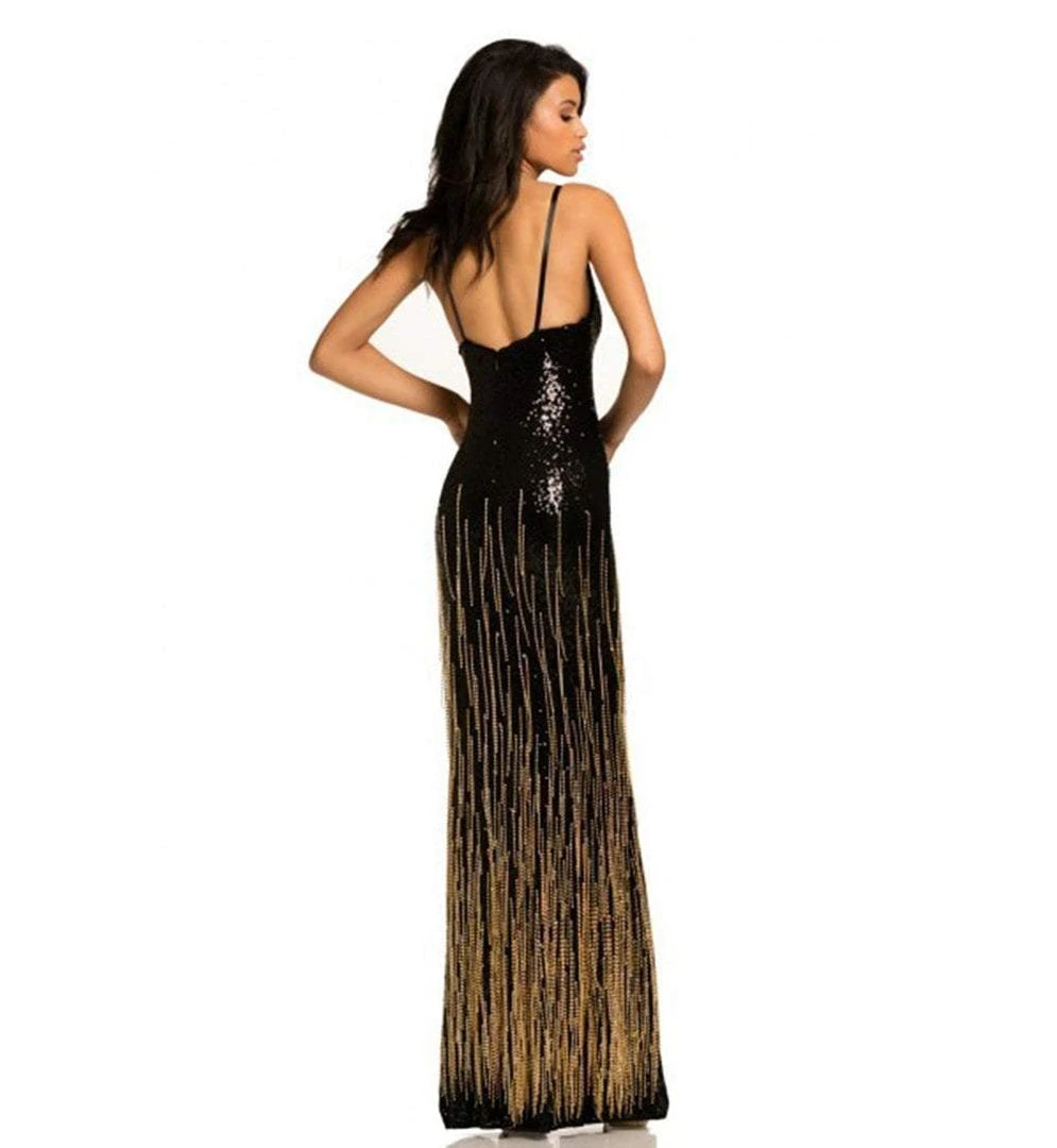 Johnathan Kayne - 7070 Embellished V-neck Sheath Dress Formal Gowns 4 Johnathan Kayne - 7070 Embellished V-neck Sheath Dress Formal Gowns