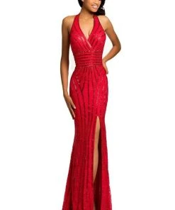 Formal Gowns Johnathan Kayne - 8016 Embellished Halter Sheath Dress 12 Formal Gowns Johnathan Kayne - 8016 Embellished Halter Sheath Dress