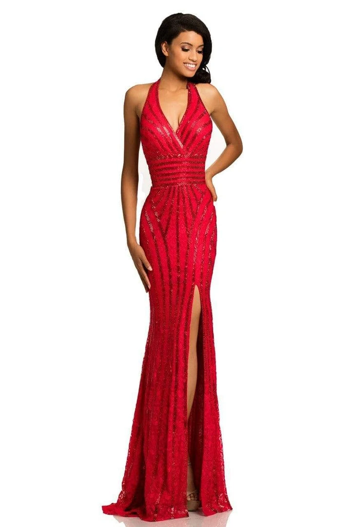 Formal Gowns Johnathan Kayne - 8016 Embellished Halter Sheath Dress 7 Formal Gowns Johnathan Kayne - 8016 Embellished Halter Sheath Dress