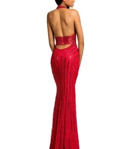Formal Gowns Johnathan Kayne - 8016 Embellished Halter Sheath Dress 13 Formal Gowns Johnathan Kayne - 8016 Embellished Halter Sheath Dress