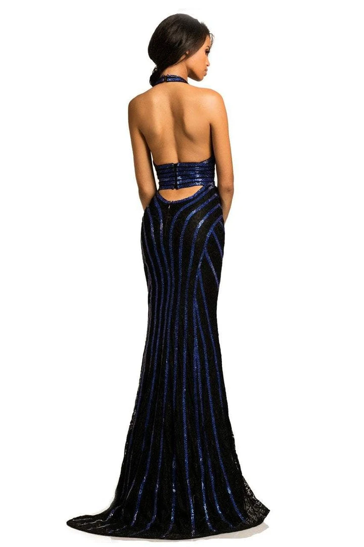 Formal Gowns Johnathan Kayne - 8016 Embellished Halter Sheath Dress 6 Formal Gowns Johnathan Kayne - 8016 Embellished Halter Sheath Dress