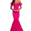 Johnathan Kayne - 8032 Ruffled Off Shoulder Fitted Evening Gown 1 Johnathan Kayne - 8032 Ruffled Off Shoulder Fitted Evening Gown