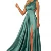 Johnathan Kayne - 8072 Ruched Cutout Charmeuse Gown
