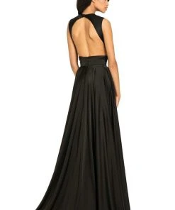 Johnathan Kayne - 8072 Ruched Cutout Charmeuse Gown