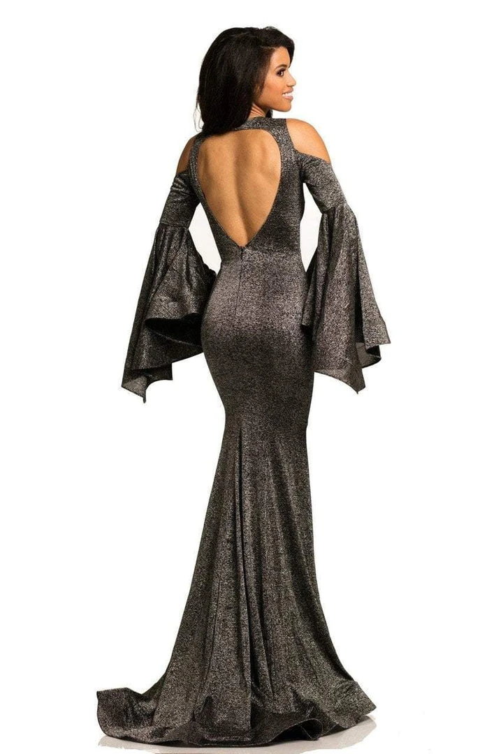 Johnathan Kayne - 8111 Bell Sleeve Glitter Knit Gown Formal Gowns 4 Johnathan Kayne - 8111 Bell Sleeve Glitter Knit Gown Formal Gowns