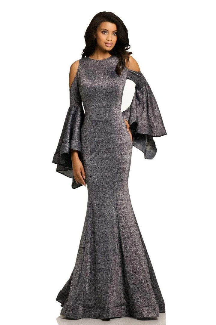 Johnathan Kayne - 8111 Bell Sleeve Glitter Knit Gown Formal Gowns 5 Johnathan Kayne - 8111 Bell Sleeve Glitter Knit Gown Formal Gowns