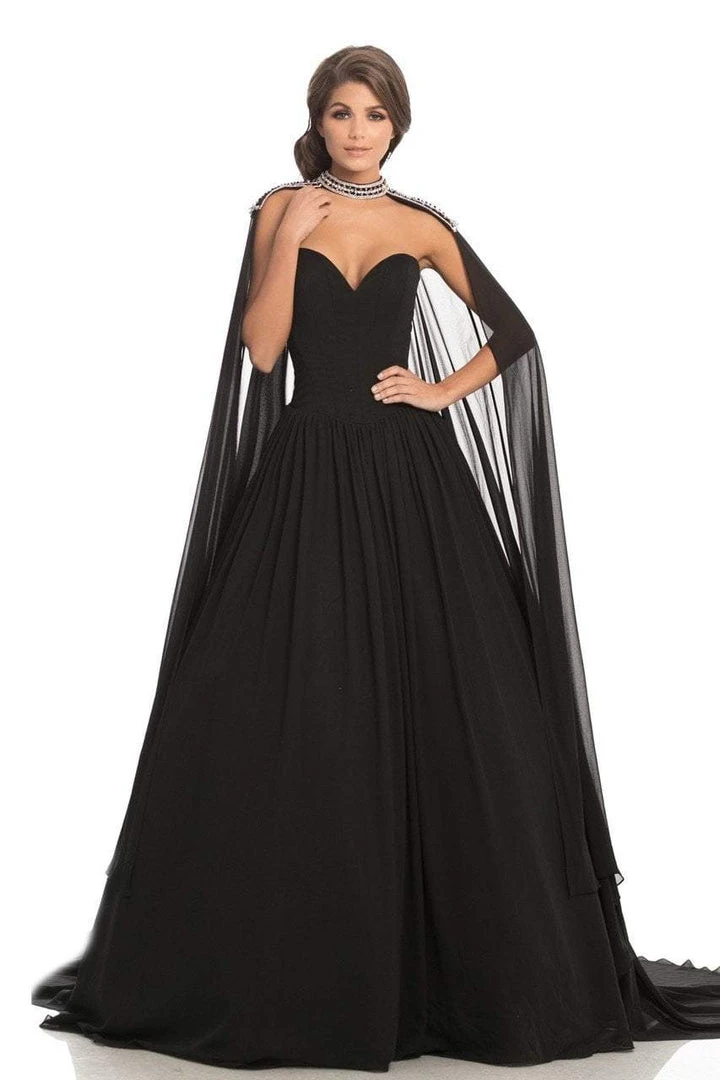 Formal Gowns Johnathan Kayne - 8200 Deep Sweetheart Ballgown With Beaded Cape 3 Formal Gowns Johnathan Kayne - 8200 Deep Sweetheart Ballgown With Beaded Cape