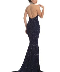 Johnathan Kayne - 8235 Bedazzled High Halter Mermaid Gown Formal Gowns