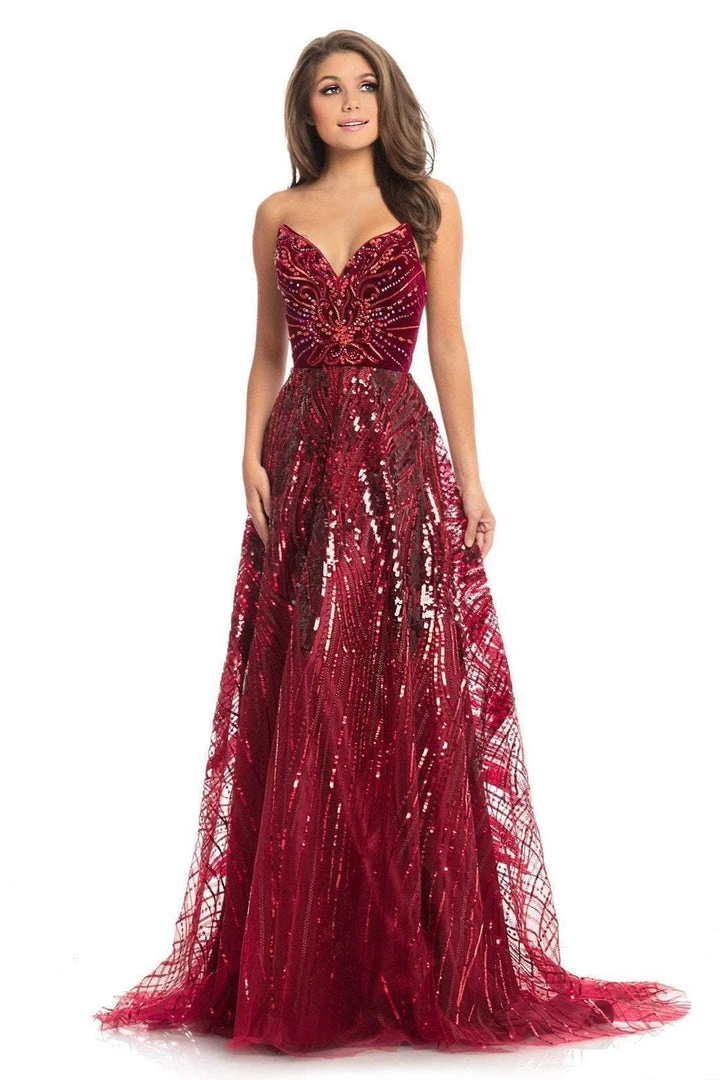 Formal Gowns Johnathan Kayne - 9014 Strapless V-Neck Sequined A-Line Gown 5 Formal Gowns Johnathan Kayne - 9014 Strapless V-Neck Sequined A-Line Gown