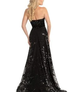 Formal Gowns Johnathan Kayne - 9014 Strapless V-Neck Sequined A-Line Gown