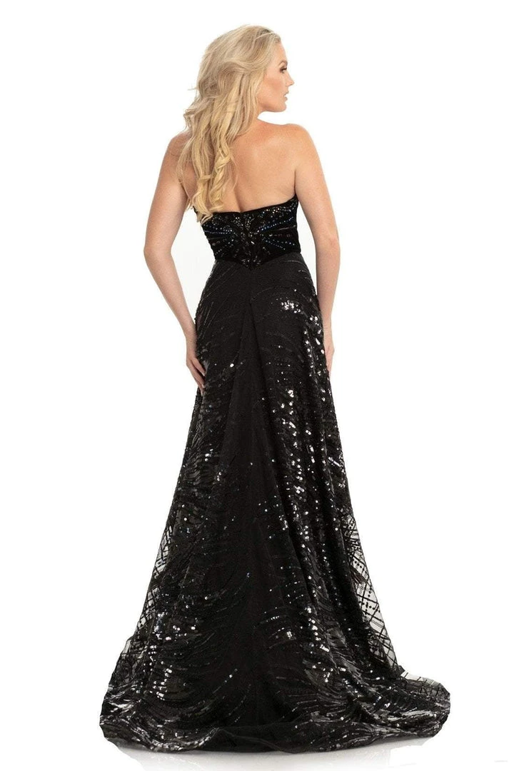 Formal Gowns Johnathan Kayne - 9014 Strapless V-Neck Sequined A-Line Gown 4 Formal Gowns Johnathan Kayne - 9014 Strapless V-Neck Sequined A-Line Gown