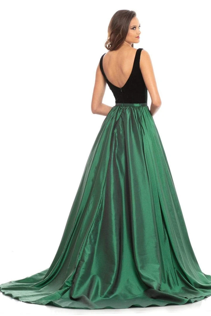 Johnathan Kayne - 9016 Plunging Illusion Sweetheart Velvet Gown 6 Johnathan Kayne - 9016 Plunging Illusion Sweetheart Velvet Gown