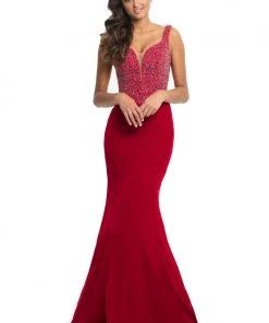 Johnathan Kayne - 9019 Fully Studded Bodice Velvet Mermaid Gown 14 Johnathan Kayne - 9019 Fully Studded Bodice Velvet Mermaid Gown