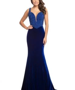 Johnathan Kayne - 9019 Fully Studded Bodice Velvet Mermaid Gown 16 Johnathan Kayne - 9019 Fully Studded Bodice Velvet Mermaid Gown