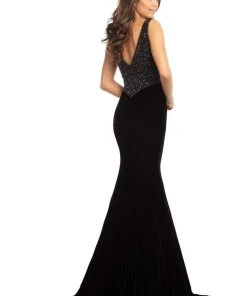 Johnathan Kayne - 9019 Fully Studded Bodice Velvet Mermaid Gown 11 Johnathan Kayne - 9019 Fully Studded Bodice Velvet Mermaid Gown