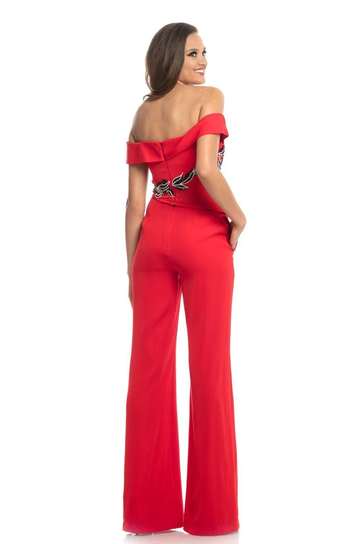 Johnathan Kayne - 9023 Versatile Beaded Off Shoulder Jumpsuit Formal Gowns 9 Johnathan Kayne - 9023 Versatile Beaded Off Shoulder Jumpsuit Formal Gowns