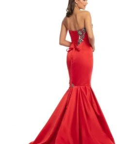 Formal Gowns Johnathan Kayne - 9030 Plunging Sweetheart Rose Appliqued Gown 9 Formal Gowns Johnathan Kayne - 9030 Plunging Sweetheart Rose Appliqued Gown