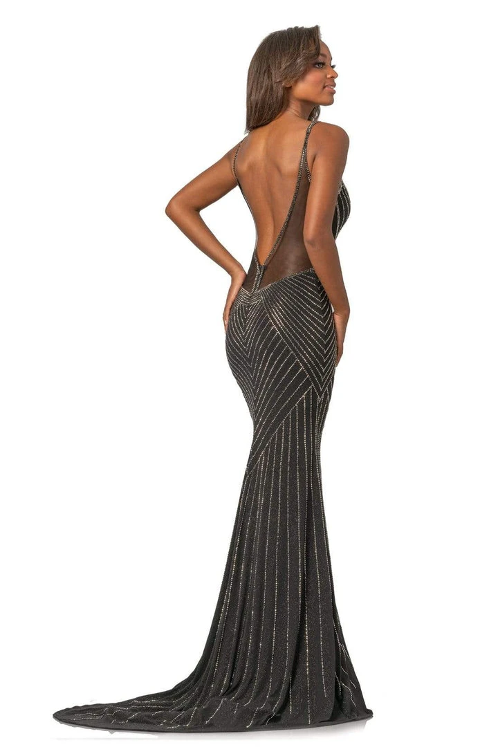 Johnathan Kayne - 9049 Embellished Deep V-neck Trumpet Dress 6 Johnathan Kayne - 9049 Embellished Deep V-neck Trumpet Dress