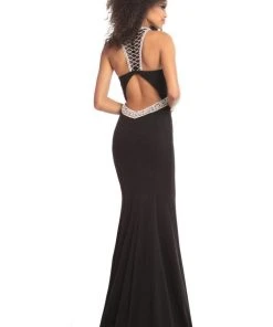Johnathan Kayne - 9051 Bead Embellished Halter Trumpet Gown Formal Gowns