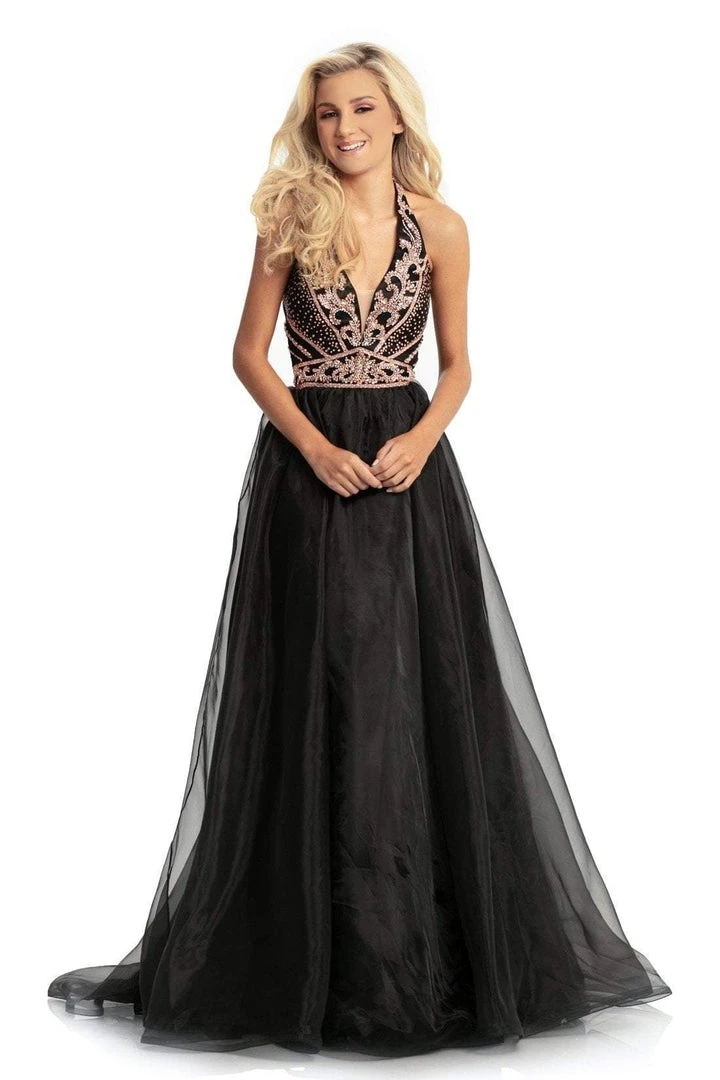 Formal Gowns Johnathan Kayne - 9066 Bead Embellished Plunging Halter Ballgown 3 Formal Gowns Johnathan Kayne - 9066 Bead Embellished Plunging Halter Ballgown