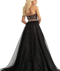 Formal Gowns Johnathan Kayne - 9066 Bead Embellished Plunging Halter Ballgown