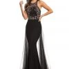 Johnathan Kayne - 9071 Beaded Halter Gown With Sheer Overskirt 2 Johnathan Kayne - 9071 Beaded Halter Gown With Sheer Overskirt