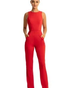 Johnathan Kayne - 9083 Sleeveless Jewel Neck Jumpsuit With Cape Detail Plus Size Dresses 12 Johnathan Kayne - 9083 Sleeveless Jewel Neck Jumpsuit With Cape Detail Plus Size Dresses