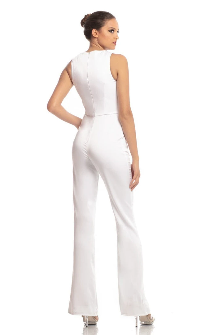 Johnathan Kayne - 9083 Sleeveless Jewel Neck Jumpsuit With Cape Detail Plus Size Dresses 6 Johnathan Kayne - 9083 Sleeveless Jewel Neck Jumpsuit With Cape Detail Plus Size Dresses