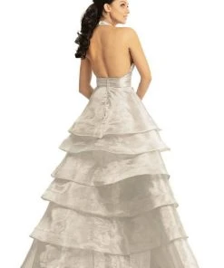 Formal Gowns Johnathan Kayne - 9093 High Halter Tiered Ballgown