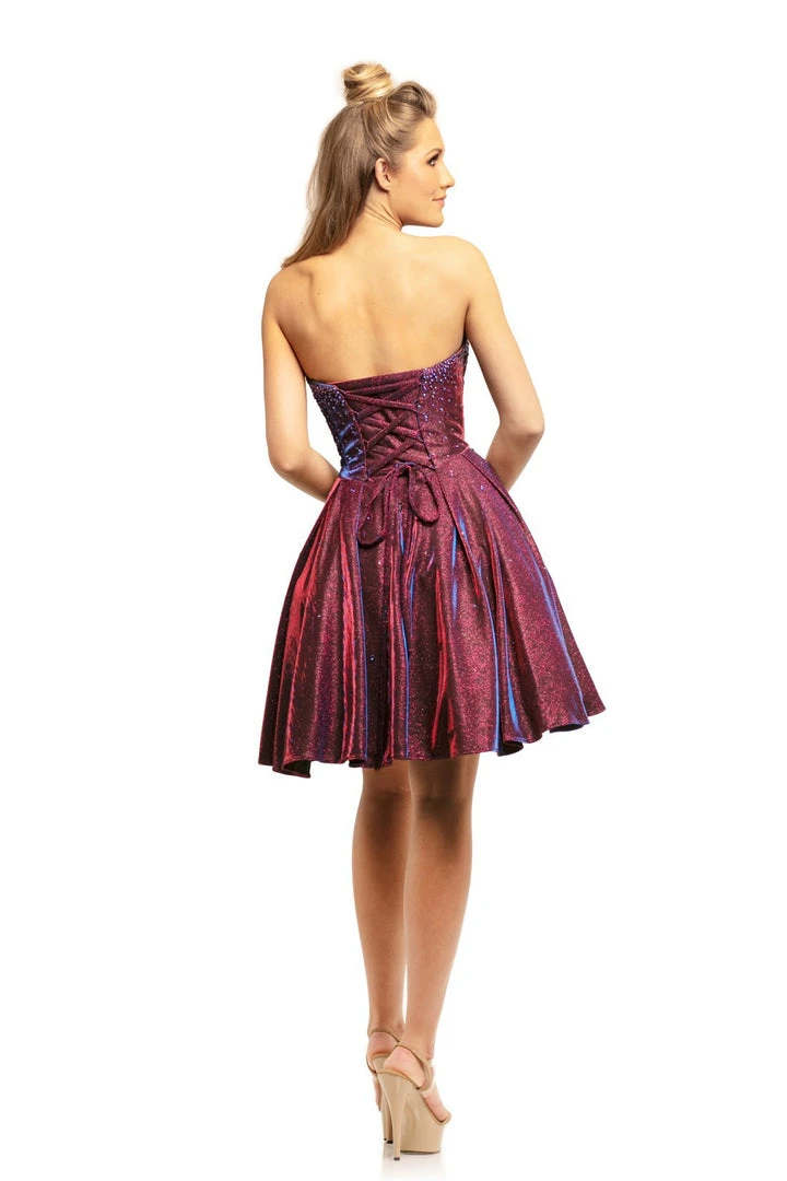 Johnathan Kayne - 9202 Knee Length Jewel Strewn A-Line Dress Cocktail Dresses 6 Johnathan Kayne - 9202 Knee Length Jewel Strewn A-Line Dress Cocktail Dresses