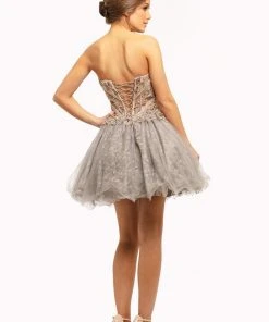 Cocktail Dresses Johnathan Kayne - 9214 Appliqued Sweetheart Cocktail Dress