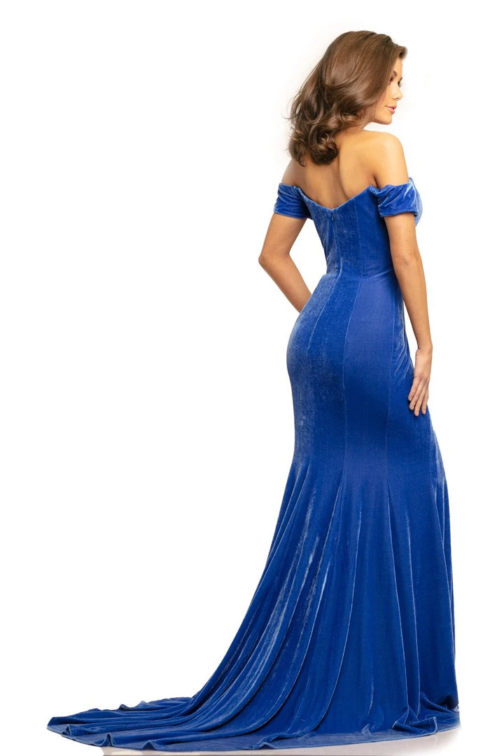 Johnathan Kayne - 9227 Off-Shoulder Plunging Neck Velvet Mermaid Gown Formal Gowns 6 Johnathan Kayne - 9227 Off-Shoulder Plunging Neck Velvet Mermaid Gown Formal Gowns