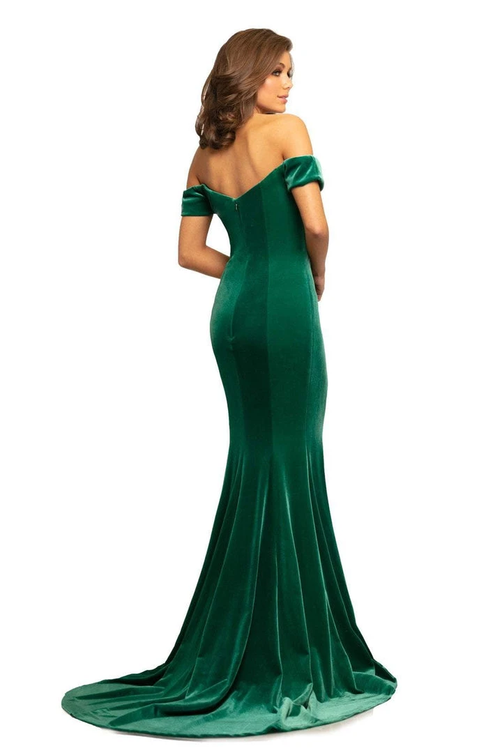 Johnathan Kayne - 9227 Off-Shoulder Plunging Neck Velvet Mermaid Gown Formal Gowns 8 Johnathan Kayne - 9227 Off-Shoulder Plunging Neck Velvet Mermaid Gown Formal Gowns