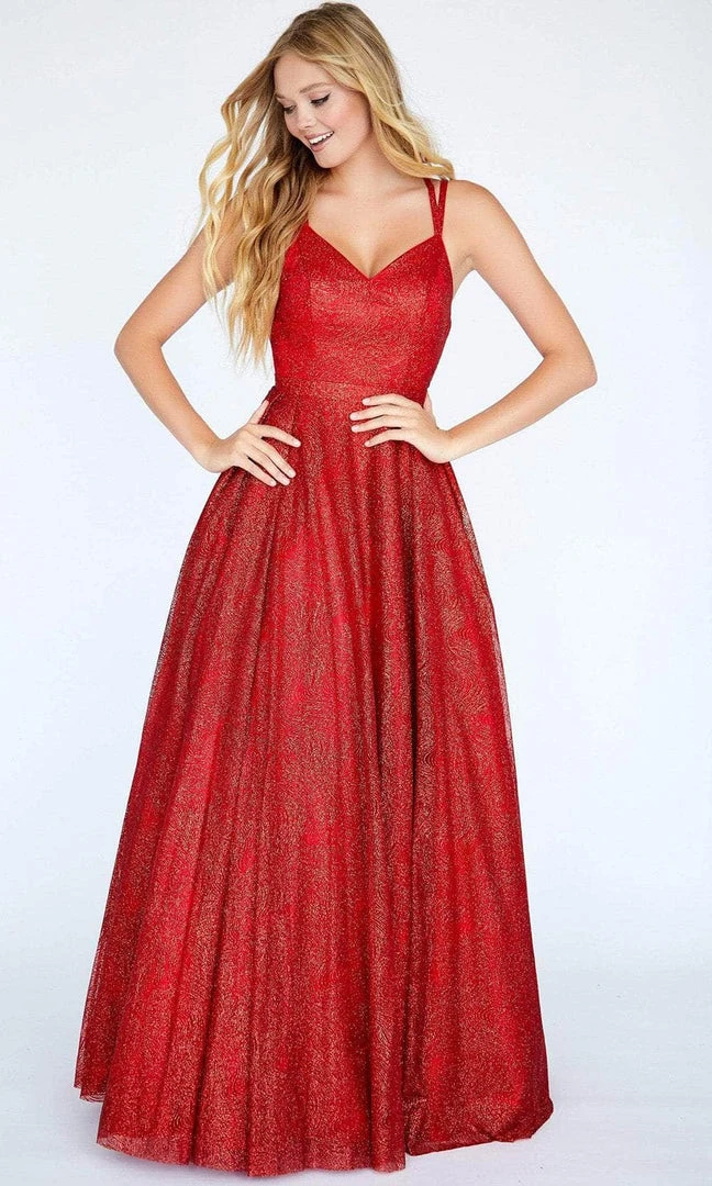 Jolene Collection - Sleeveless Glitter Gown 20016 - 1 Pc Red In Size 12 Available Formal Gowns 3 Jolene Collection - Sleeveless Glitter Gown 20016 - 1 Pc Red In Size 12 Available Formal Gowns