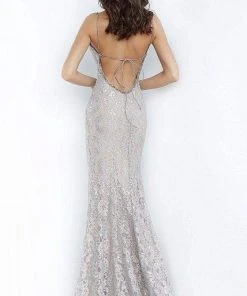 Formal Gowns Jovani - 00355 Embroidered Scoop Neck Trumpet Dress 6 Formal Gowns Jovani - 00355 Embroidered Scoop Neck Trumpet Dress