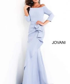 Jovani - 00446SC Off Shoulder Drape Mermaid Dress - 1 Pc Navy In Size 24 Available Formal Gowns 9 Jovani - 00446SC Off Shoulder Drape Mermaid Dress - 1 Pc Navy In Size 24 Available Formal Gowns